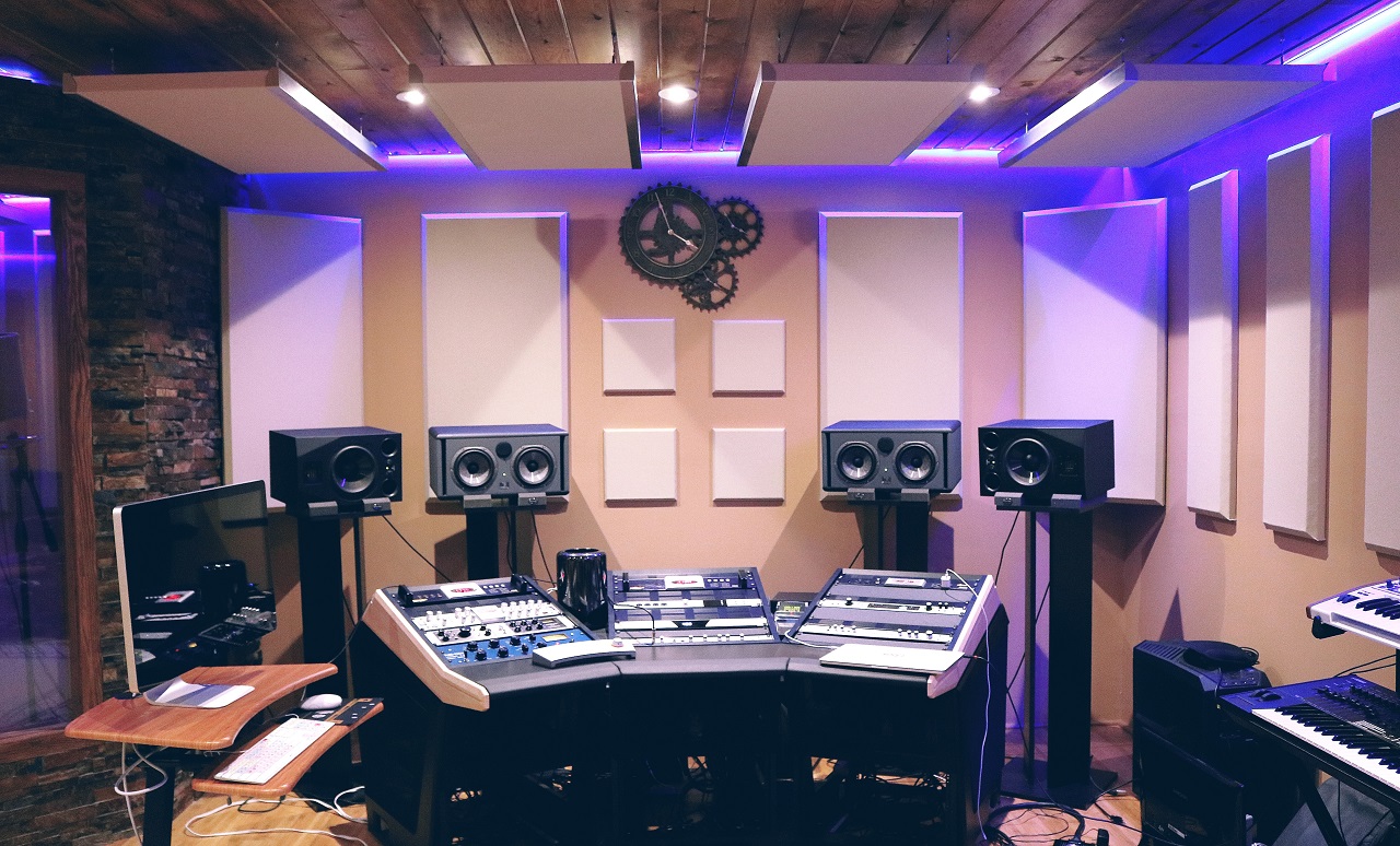 music studio with high sound quality